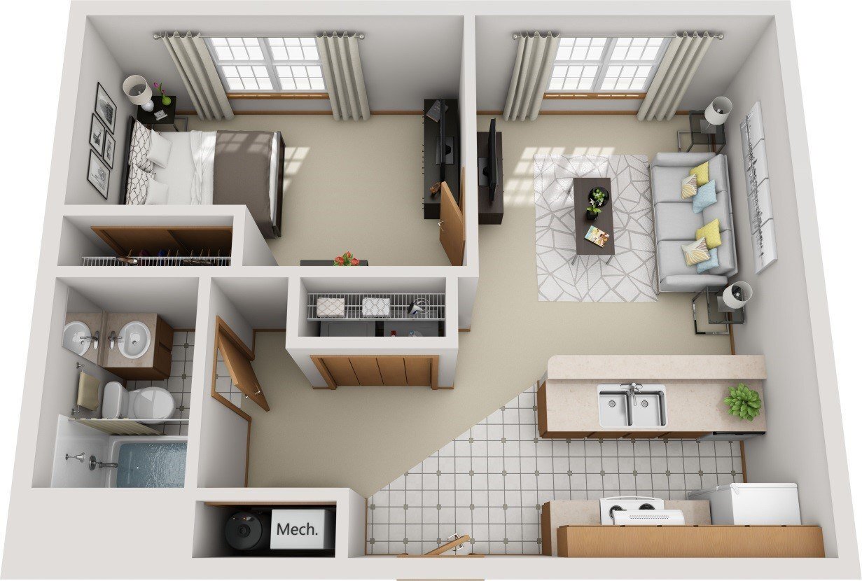 Floor Plan - A1 Newly Renovated