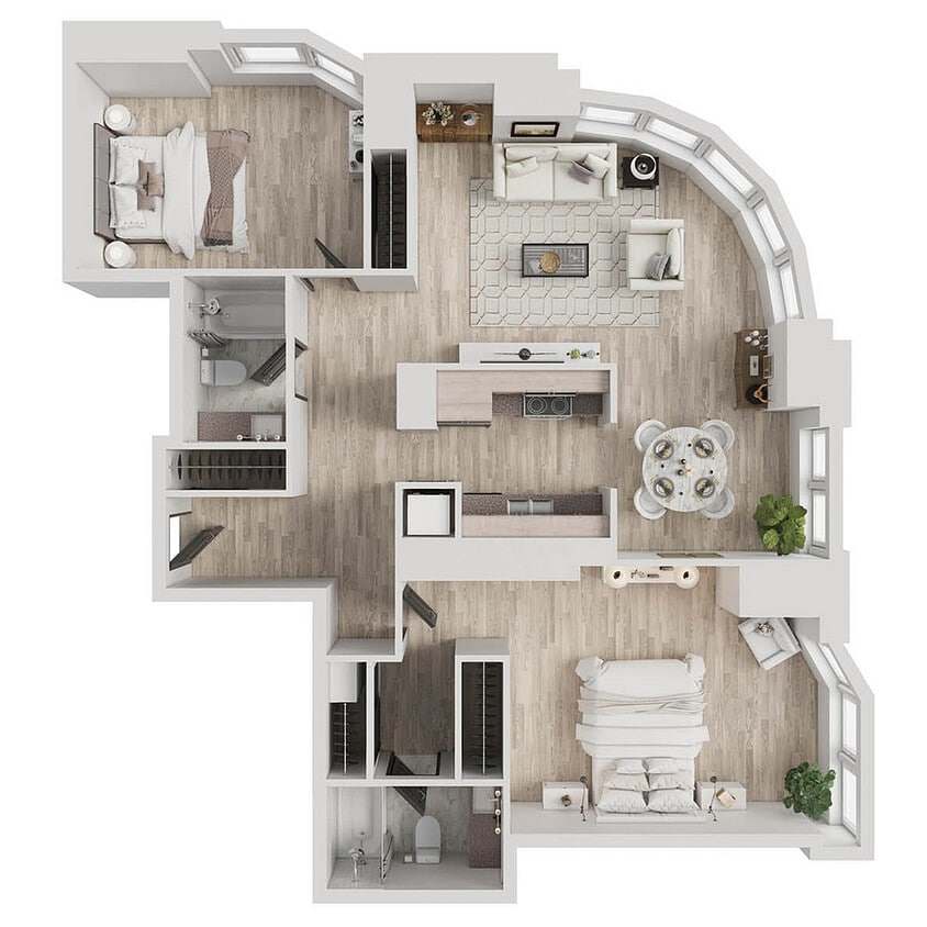 C | 2-Bedroom Floorplan - C
