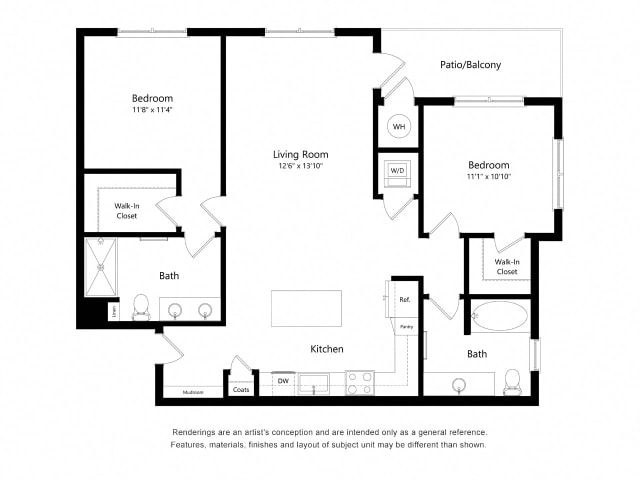 Floor Plan - 2X2 A