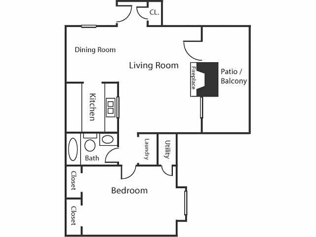 1BR/1BA - One Bedroom