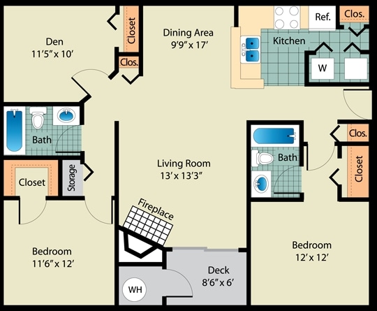 3BR/2BA - 3 Bedroom 2 Bathroom
