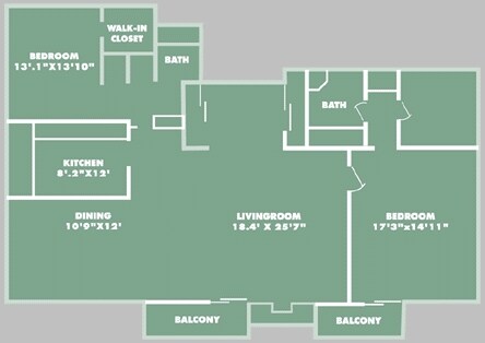 2BR/2BA - Aspen