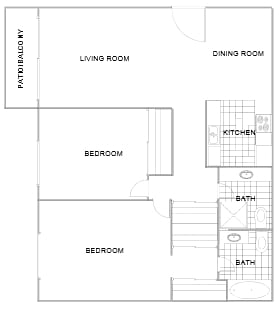 2BR/2BA - 2 Bedroom 2 Bath