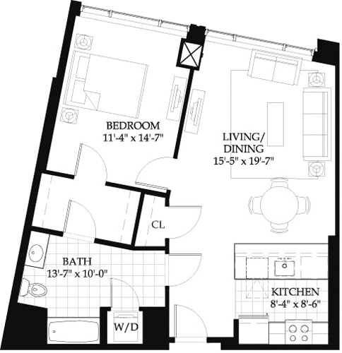Floor Plan - Asteria One Bedroom (5)