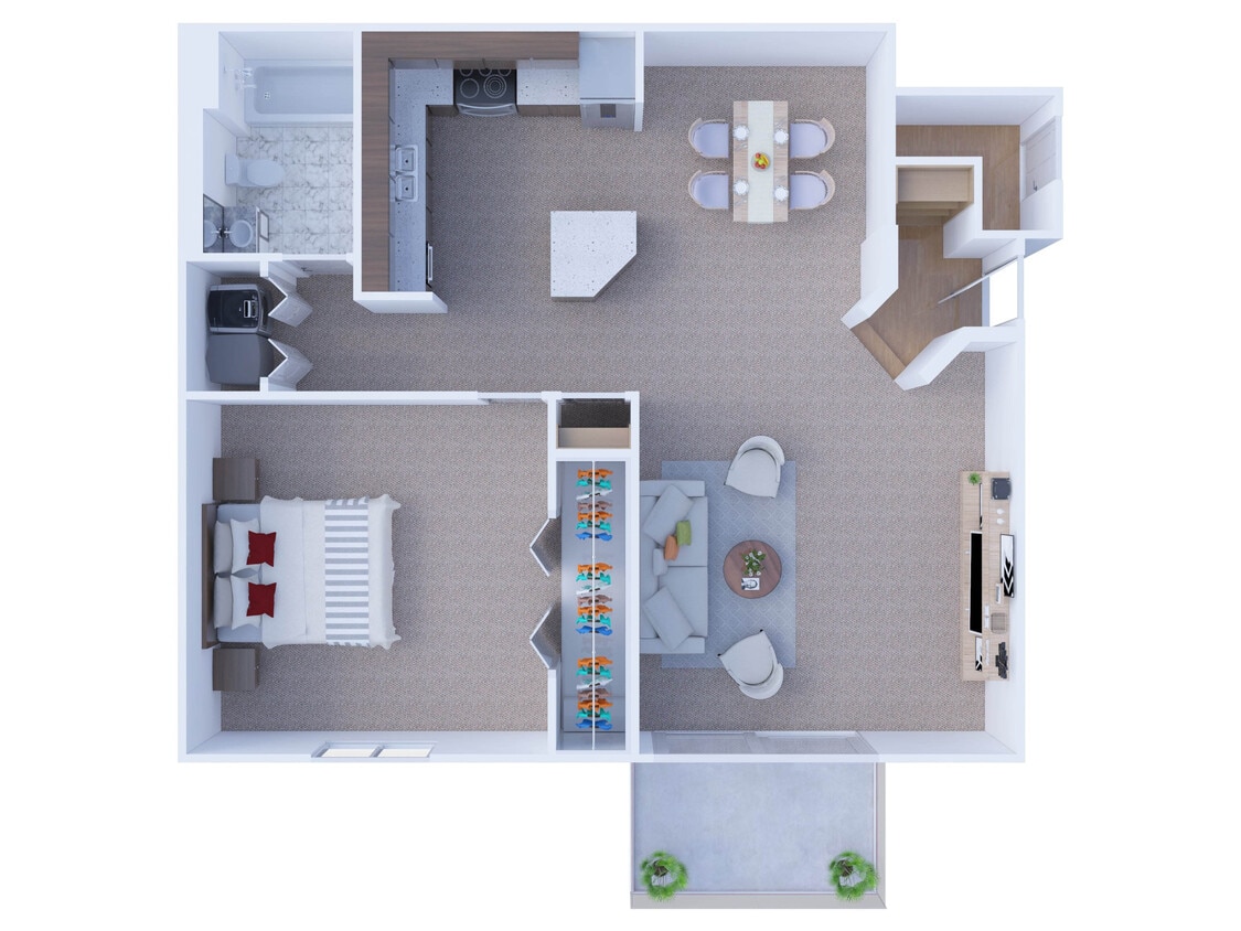 Floor Plan - 1 Bedroom Floor Plan A1