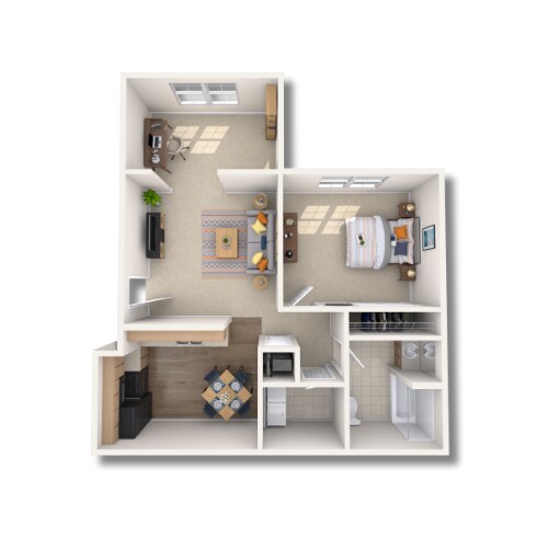 1BX - 771 SQ.FT - 1BX (Fully Renovated)