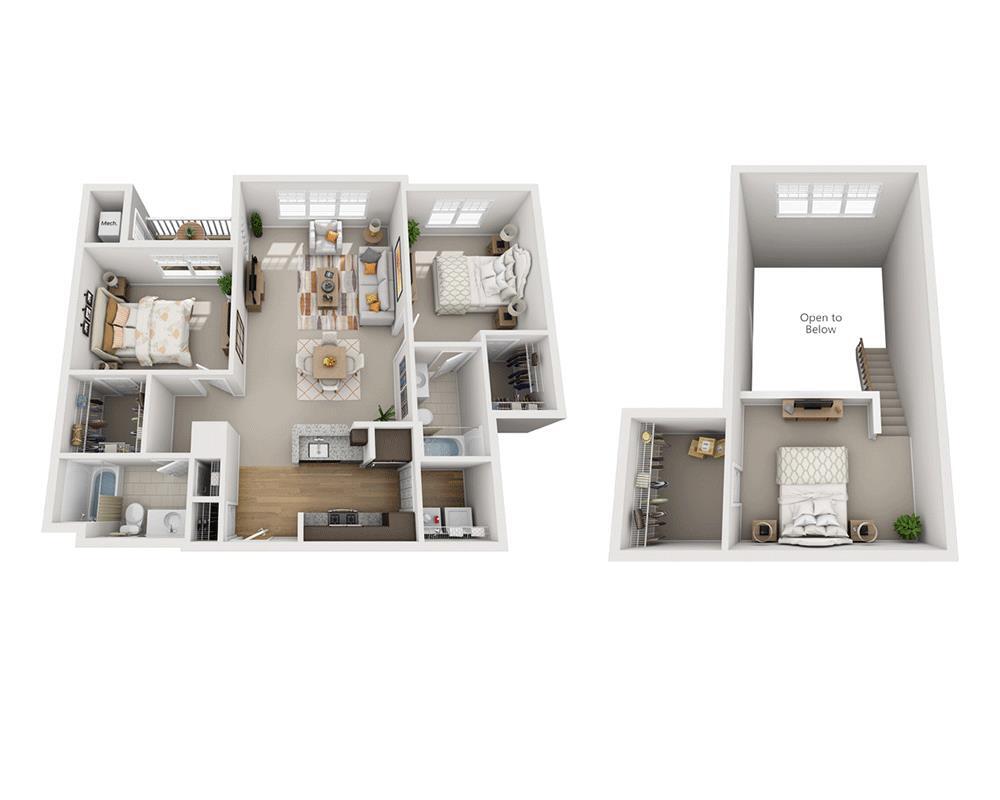 Floor Plan - Birch Meadows Loft (B2AL)