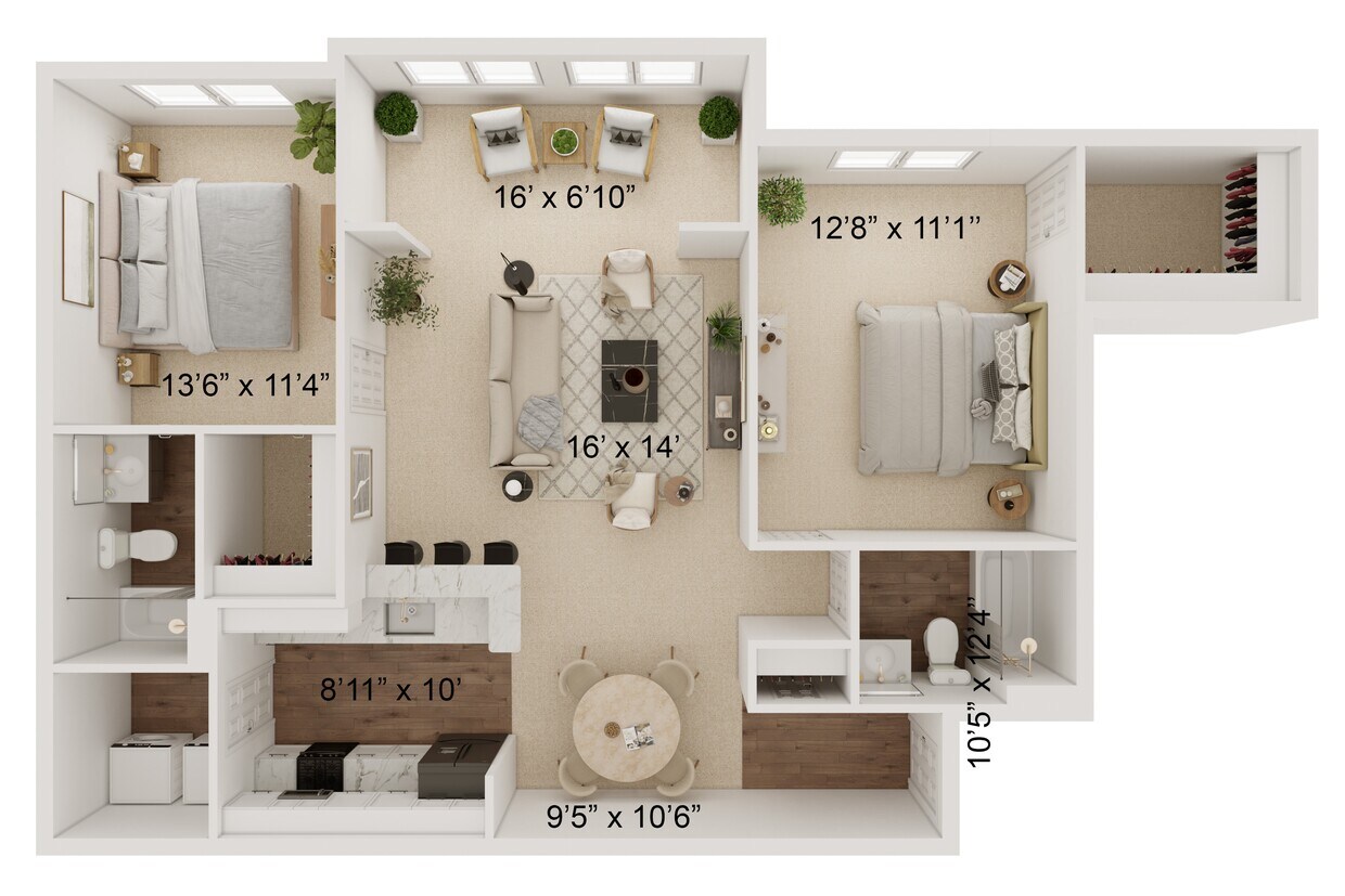 Floor Plan - Hulling B2DR3