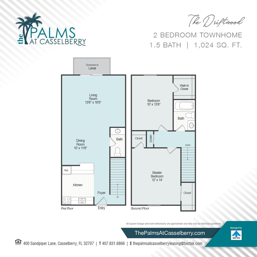 Floor Plan - The Driftwood Townhome