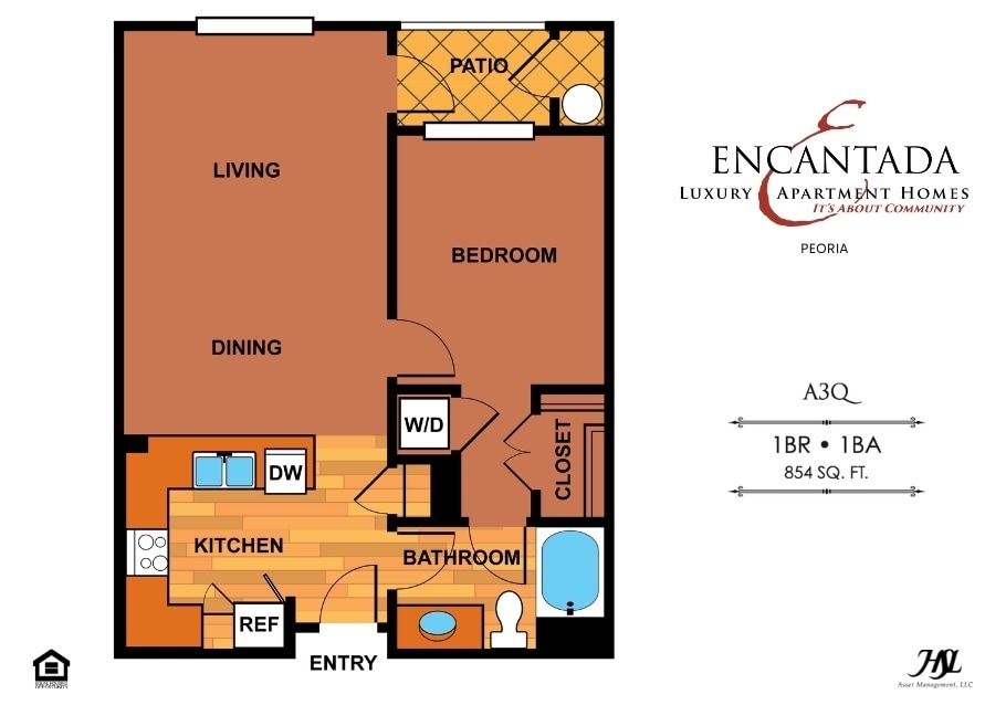 Floor Plan - A3q | One Bedroom