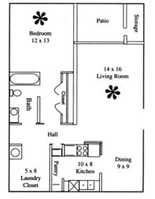 1BR/1BA - A2-Broad