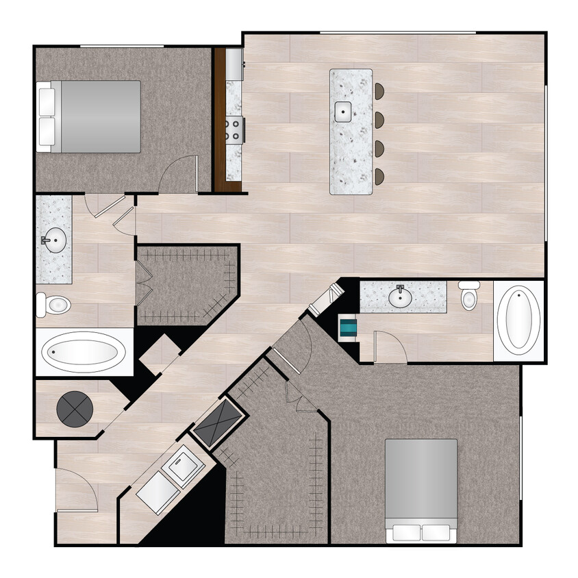 Floor Plan - B Sei 1277 sqft