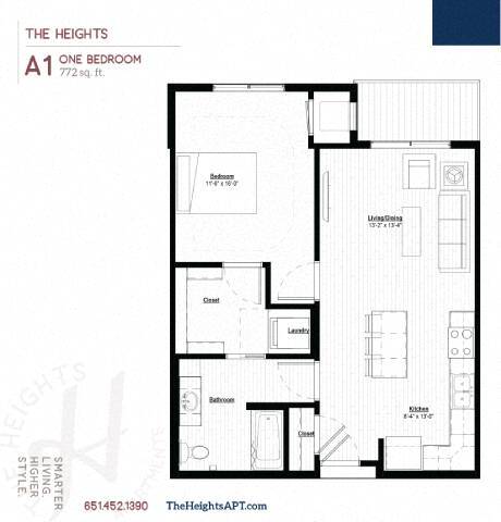 Floor Plan - One Bedroom