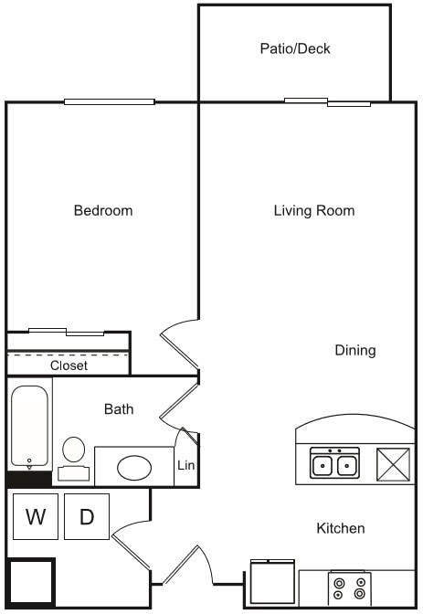 Floor Plan - A2 - 1x1