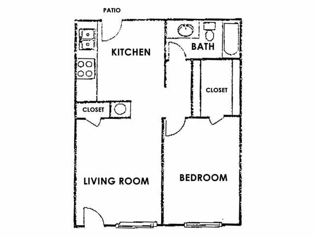 1BR/1BA - 1 Bedroom 1 Bath