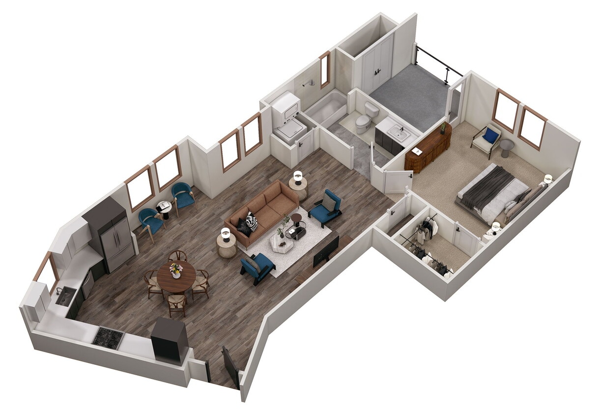 Floor Plan - ONE BEDROOM E