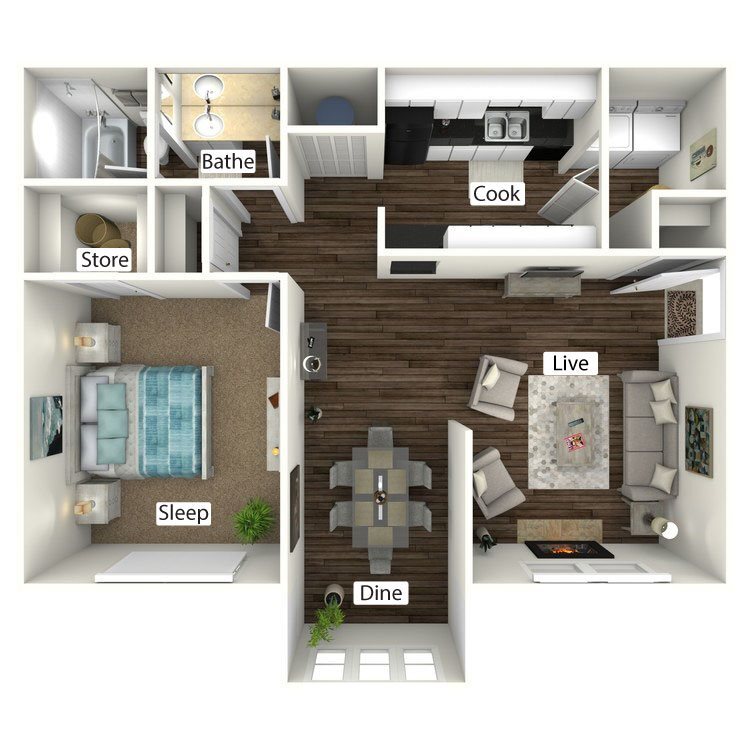 Floor Plan - The Bungalow with Sunroom