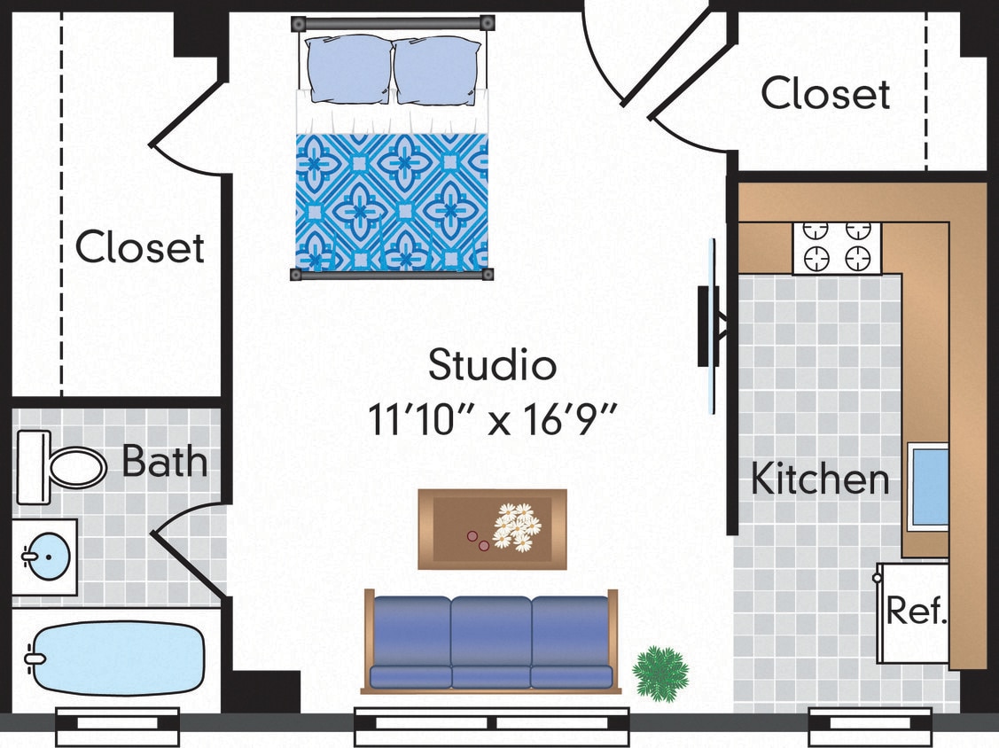 Floor Plan - Renovated Studio 07 Tier