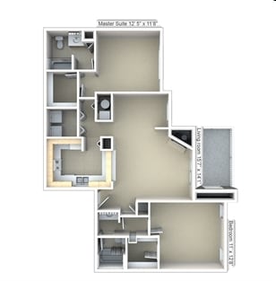 2BR/2BA - 2x2 D