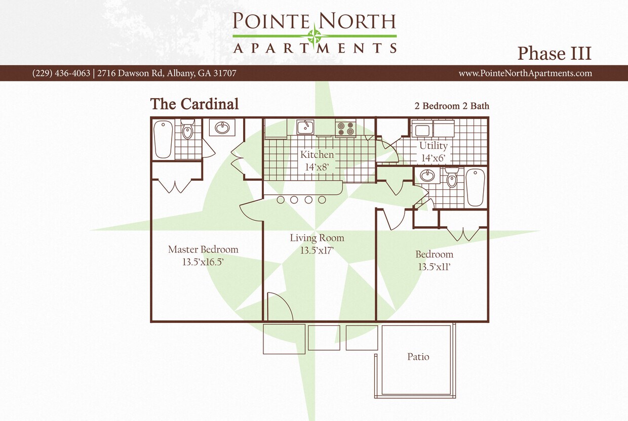 Floor Plan - Phase 3: 2 bedroom 2 bath