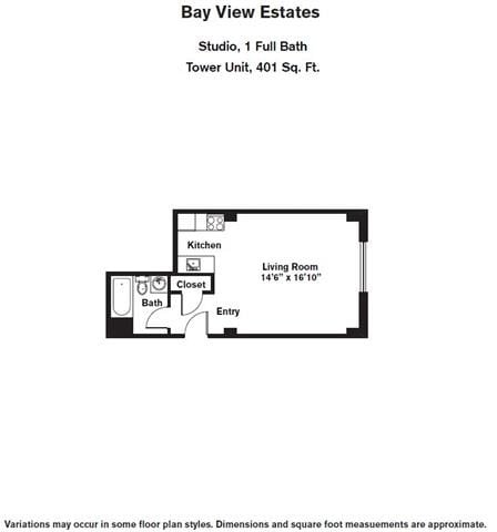 Floor Plan - Studio -Tower