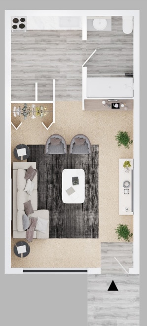 Studio Floorplan - Studio Apartment