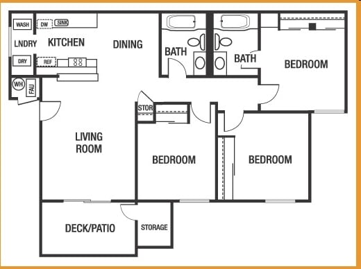 3BR/2BA - 3x2