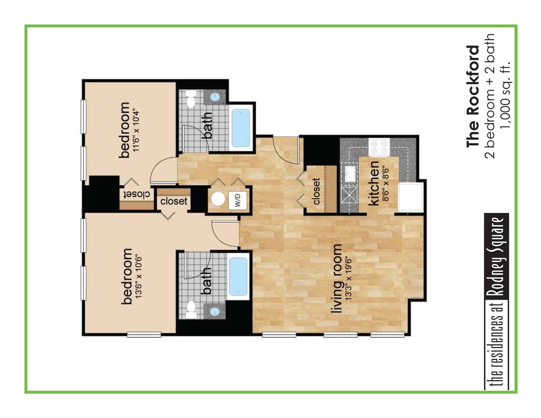 Floor Plan - Longwood Two Bedroom