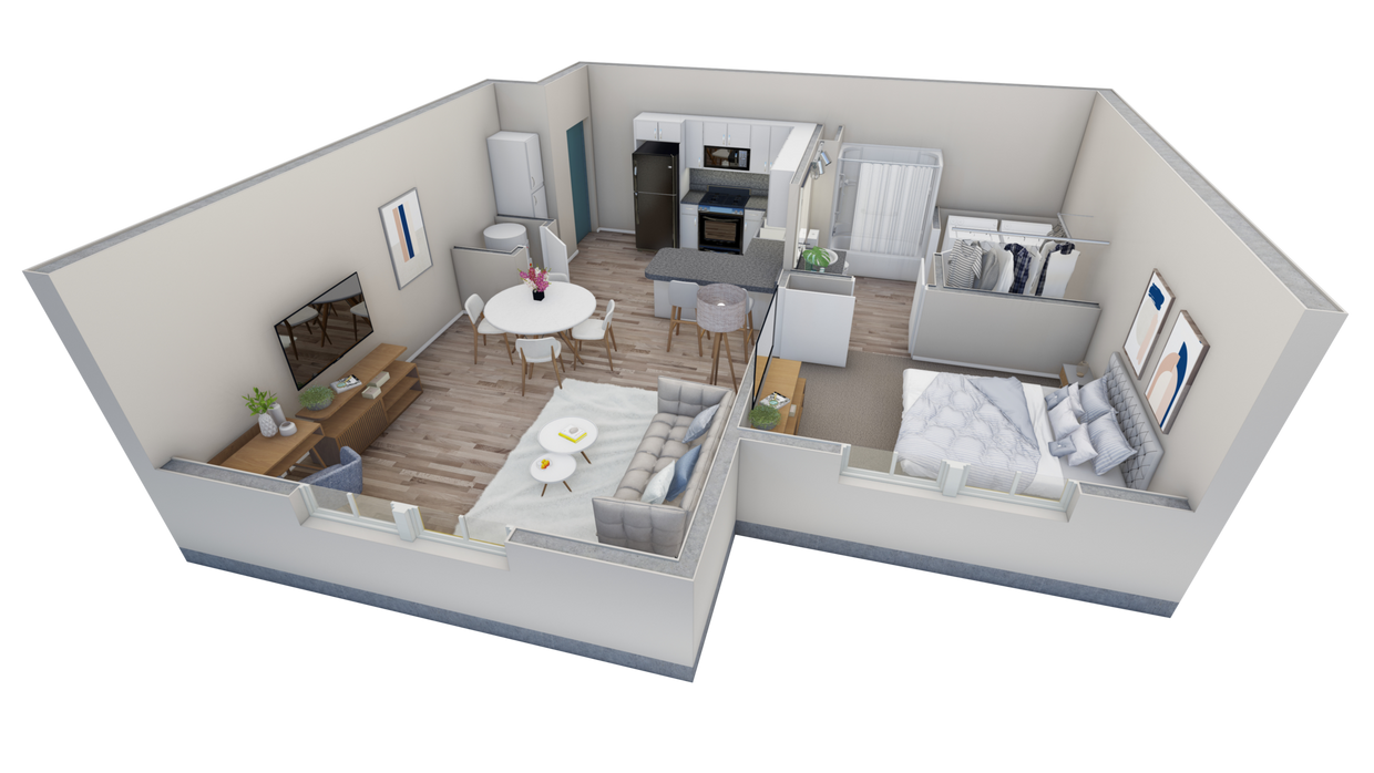 Floor Plan - 2-1 BR Retreat Overlook