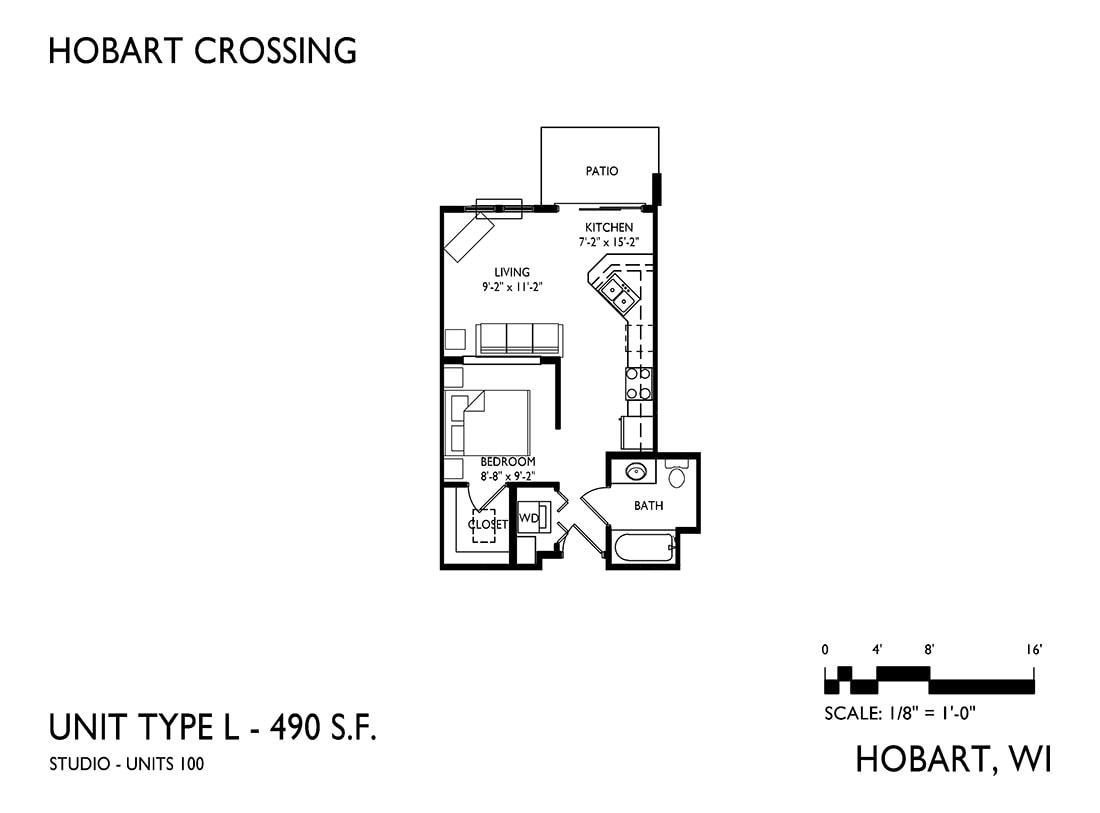 Unit Type L - Unit Type P(1bed w/den)