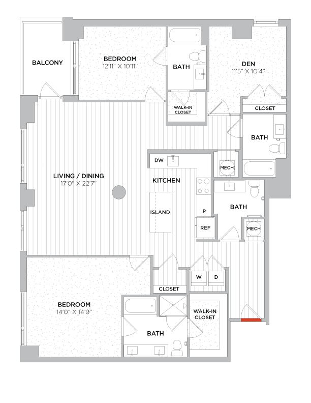 Floor Plan - 3 Bedroom/3.5 Bath-C11 West