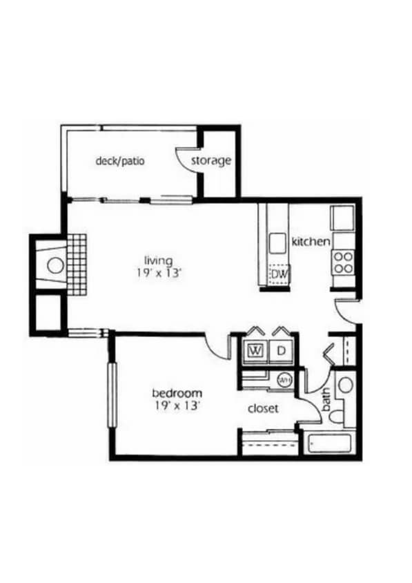 1 Bed 1 Bath - A1