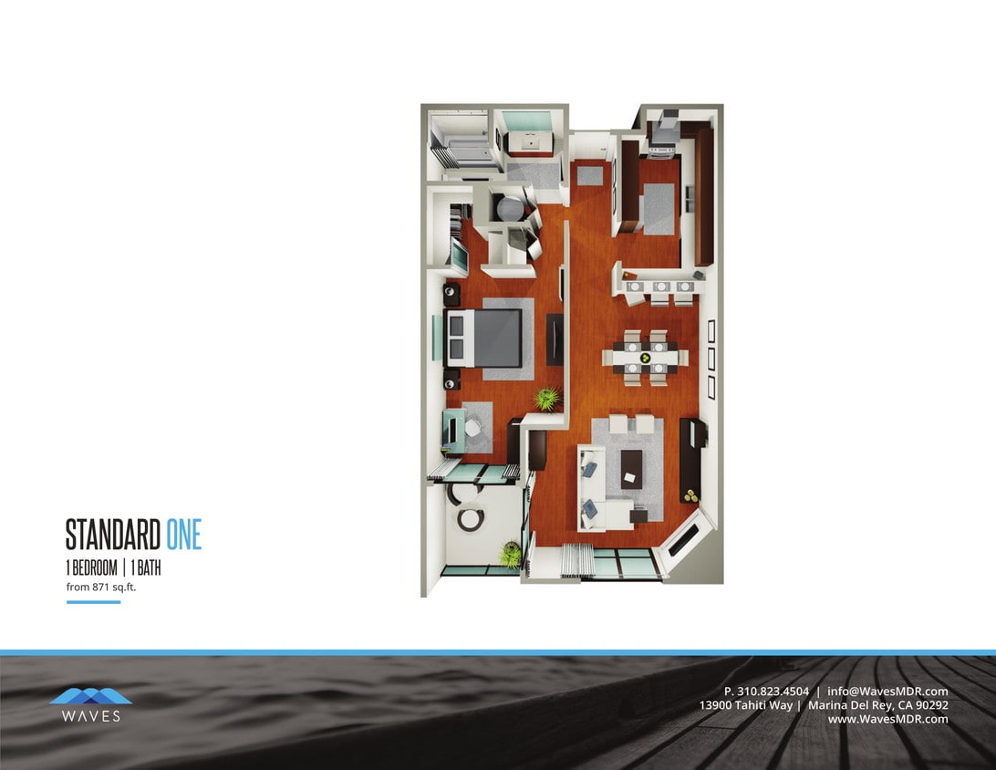 Floor Plan - Standard One Bedroom Unit