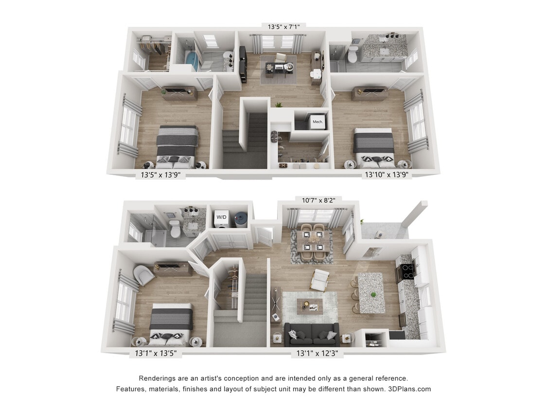 Floor Plan - Yorksire 3BD 2BA