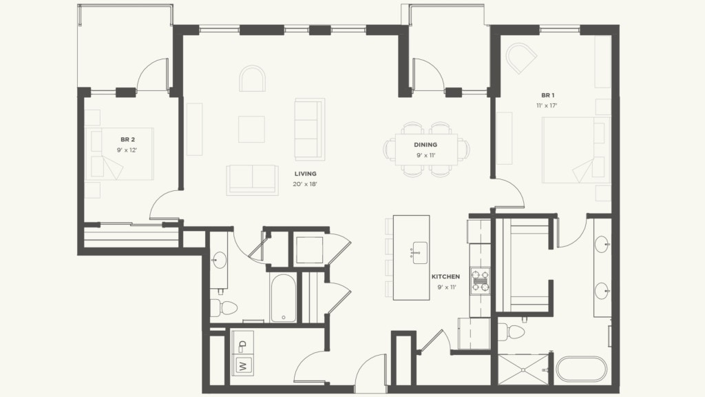 Floor Plan - Unit B25 Voyager