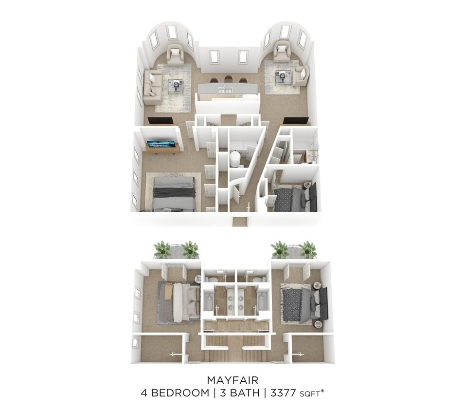Floor Plan - Four Bedroom Townhome- Mayfair
