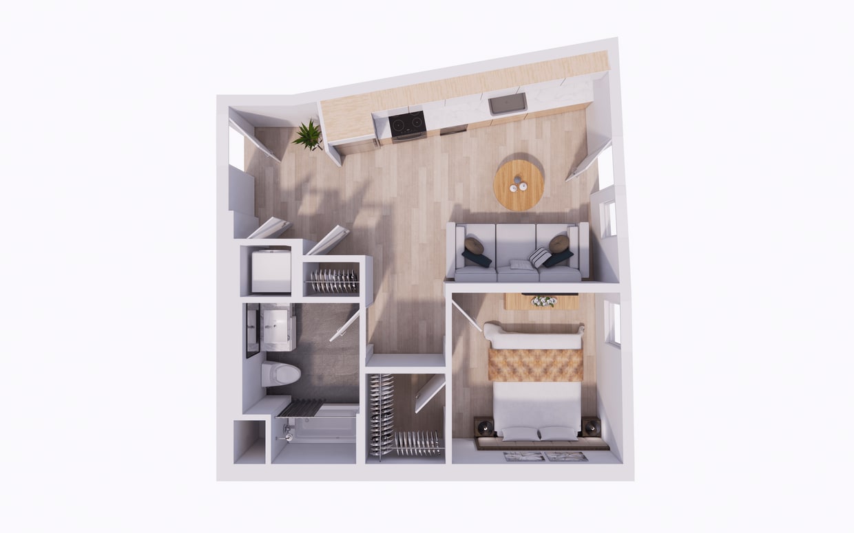 Floor Plan - One Bedroom