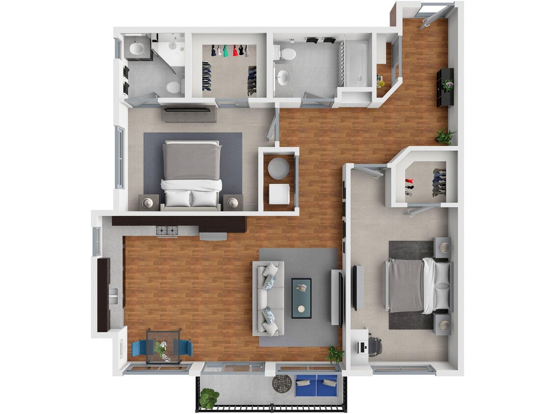 Floor Plan - 2x2b