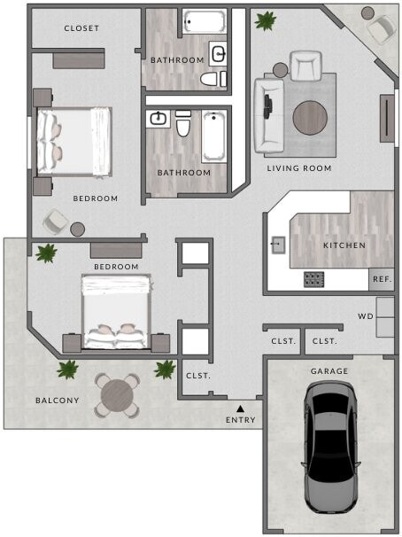 Floor Plan - B3 - 2x2