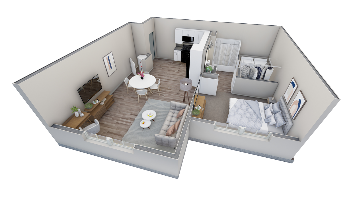 Floor Plan - 1 BR Retreat Overlook