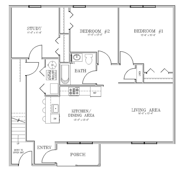2BR/1BA-1st floor - B1