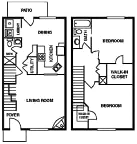 2BR/2BA - Townhome - WYN-TH