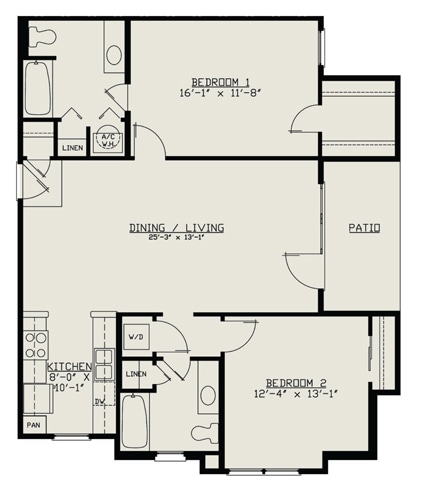 2BR/2BA - 2x2 1118