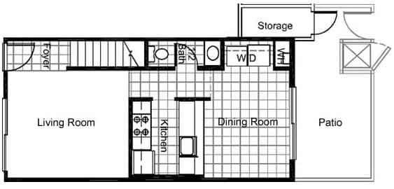 3BR/1BA - Three Bedroom