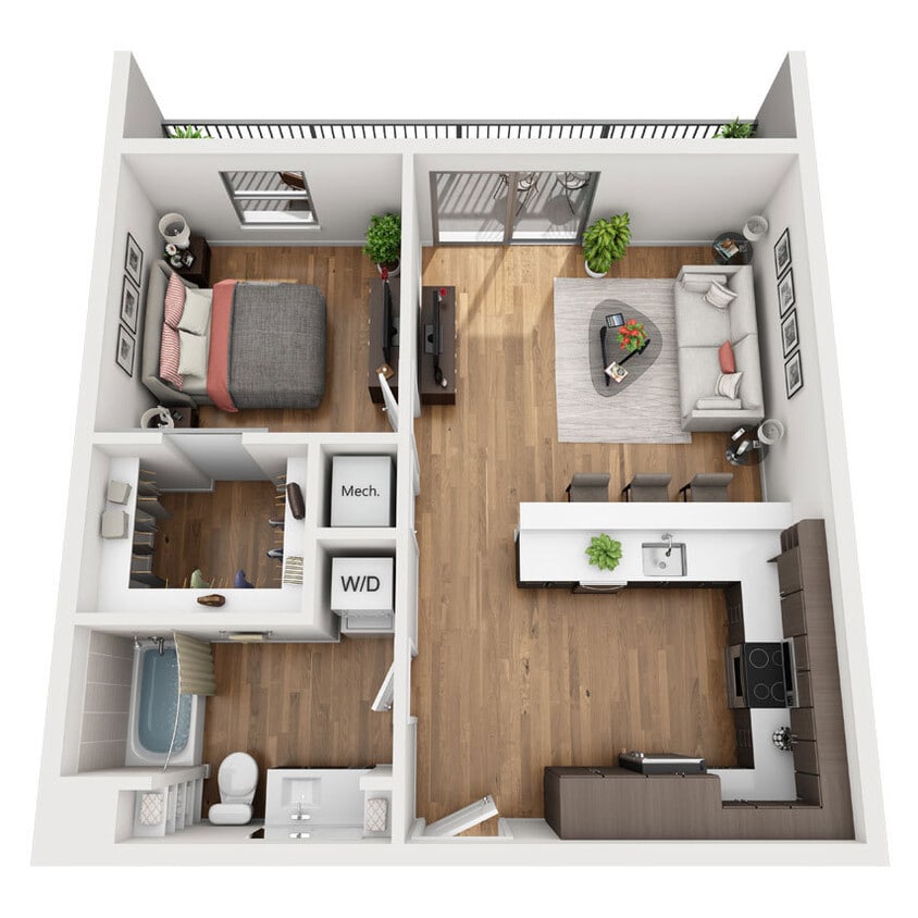 A4c floor plan La Plaza Village - A4c