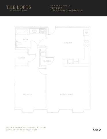 Floor Plan - Sunset L Wall - Fallsview
