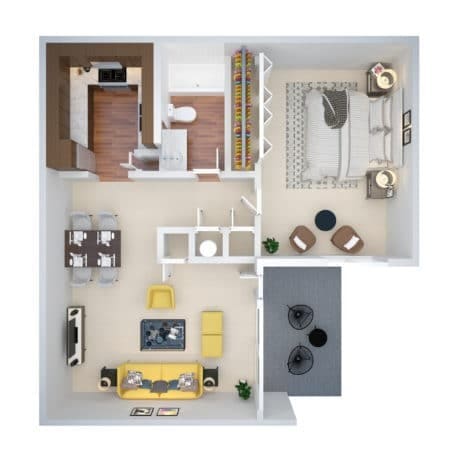 Floor Plan - SMALL 1 BED (rba1)