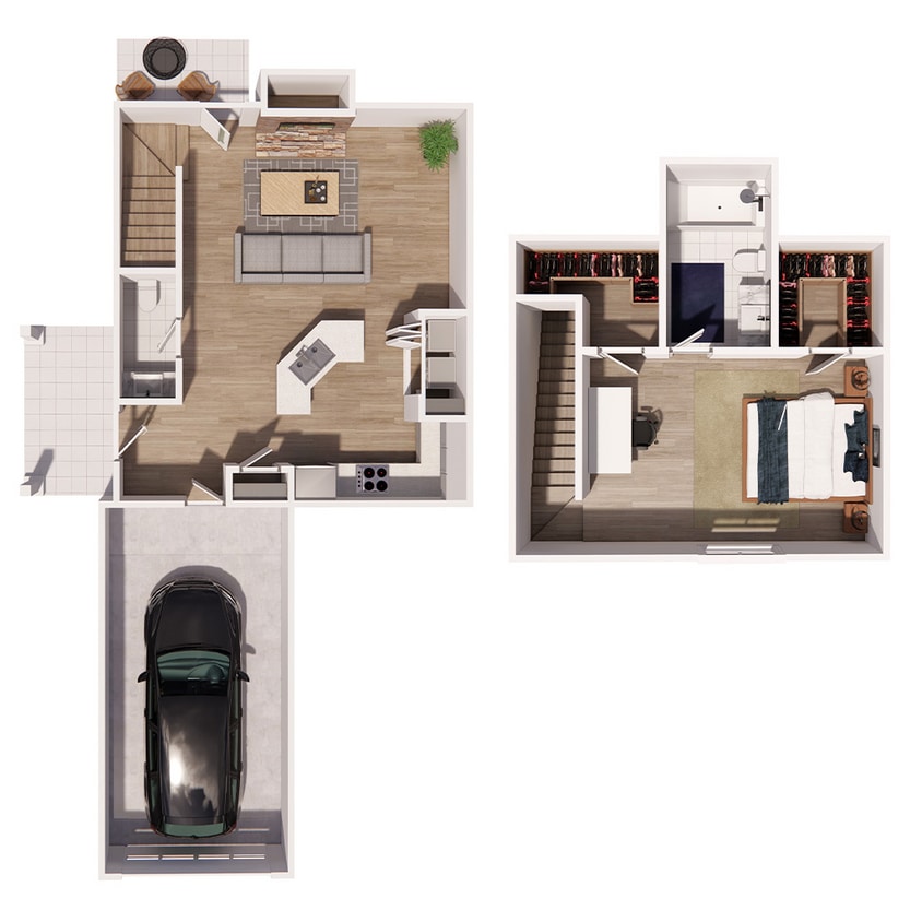 a2-1br-1ba-789sqft-Castle Hills.jpg - REEP RENO 1 CAR GARAGE