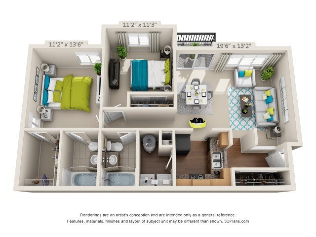 Floor Plan - The Ashe - B1 - Newly Renovated