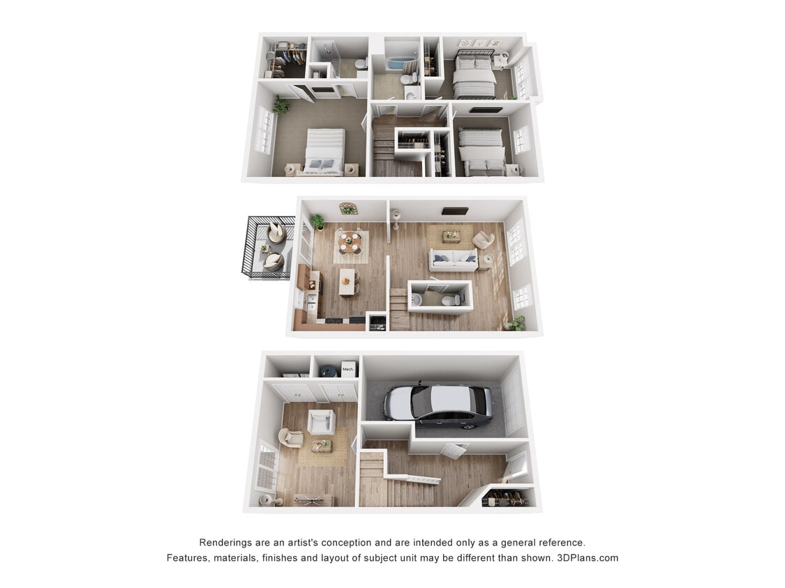 Floor Plan - Twinleaf Townhome